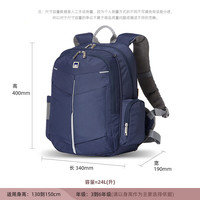 乐同 儿童专业护脊减负书包 乐同金刚3.0分层耐脏易清洗耐用 中童-棕蓝