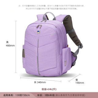 乐同 儿童专业护脊减负书包 乐同金刚3.0分层耐脏 中童-芋紫