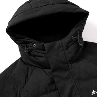 雪中飞羽绒服冬男士连帽大口袋御寒保暖防寒服时尚百搭通勤纯色简约外套 藏青色 M (170)