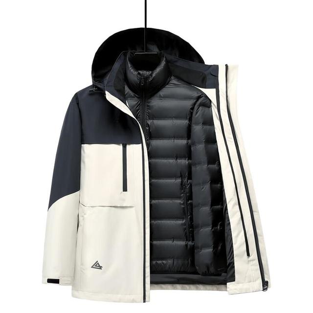雪中飞 极限4小时! 90白鸭绒三合一（石墨烯内胆）冲锋衣羽绒服