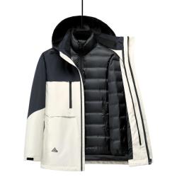 雪中飞 2024可拆卸帽款短款羽绒服抗寒保暖亲肤舒适 藏青色|5019 175/92A