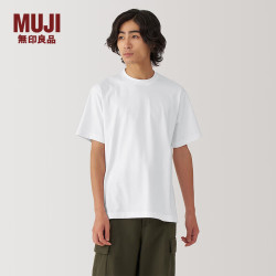 無印良品 MUJI 男式 天竺编织 圆领短袖T恤 AB1MIA4A