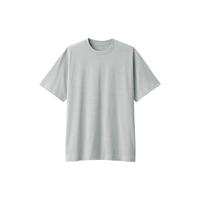 無印良品 MUJI男式 天竺织 圆领短袖T恤 男士打底衫男款 AB1MIA4A 灰色 L (175/100A)