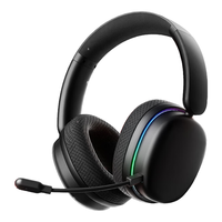 AULA/狼蛛 低延 无线游戏耳机 麦克风 USB7.1声卡 幻影黑