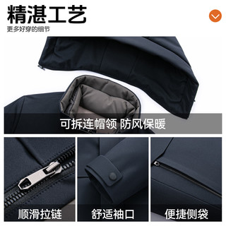  ROMON/罗蒙 一衣五穿 男士羽绒服 可拆卸内胆  M (170) 适合100-120斤 5Y147Y16黑色