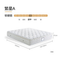金可儿 繁星A 乳胶弹簧床垫 白色 180*200*31cm