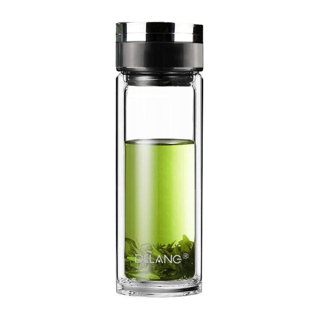 DELANG 德琅  茶水分离杯 太空灰 320ml