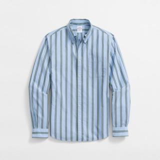 布克兄弟 Brooks Brothers 男士纯棉清爽条纹休闲纽扣领衬衫
