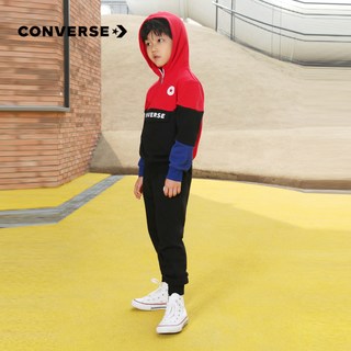 converse匡威儿童装男童卫衣2024春秋款中大童运动套装潮 藏青蓝