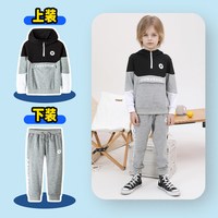 converse匡威儿童装男童卫衣2024春秋款中大童运动套装潮 藏青蓝