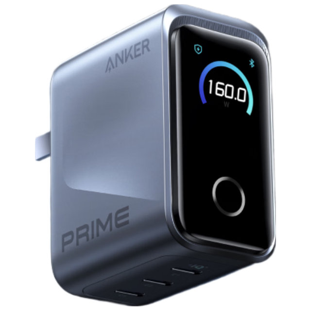数码超级新品：Anker Prime智显充Pro 160W 单Type-C口 氮化镓快充充电器