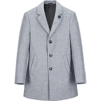 HLA 海澜之家 男士长款大衣 HWDAJ4E059T/59F 浅灰 M