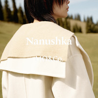MO&Co.【Nanushka设计师联名】毛呢大衣2025冬浴袍式腰带MBE4OVC002 砂白色 S /160