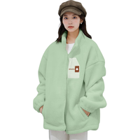 JEANSWEST CLUB真维斯摇粒绒外套女棉袄秋冬季防风保暖2024开衫加厚抓绒上衣