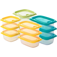 CHAHUA 茶花 00000 保鲜盒套装 460ml*3个+550ml*3个+780ml*3个+830ml*3个 绿色