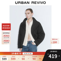 UR UR2025秋季女装时尚气质百搭插肩袖立领羽绒服UWG150053+ 黑色 XS