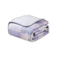 网易严选电热毯 电褥子双人 双区双控四档除螨定时可折叠 200*180cm紫色