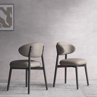 LISM 餐椅家用客厅靠背餐桌凳子轻奢软包椅子 2把