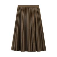 茵曼 女士法式复古百褶半身裙 春秋款