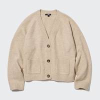 优衣库女装souffle yarn V领开衫毛衣外套舒芙蕾461083