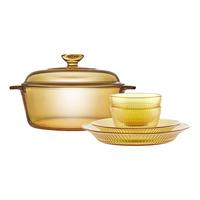 美国康宁VISIONS 透明锅玻璃锅明火耐高温煮炖煲汤锅