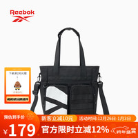 Reebok 双口袋托特包 大容量运动健身旅行包 轻便单肩斜挎包 时尚通勤