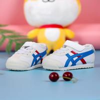 限尺码：Onitsuka Tiger MEXICO 66 TS 儿童休闲运动鞋 C6B5Y-0143 白色/湖蓝色 19.5码