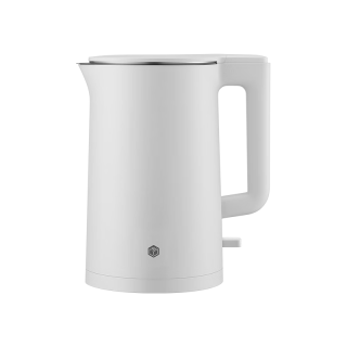 京东京造 食品级316L不锈钢双层无缝一体内胆 电热水壶  白色系 1.7L