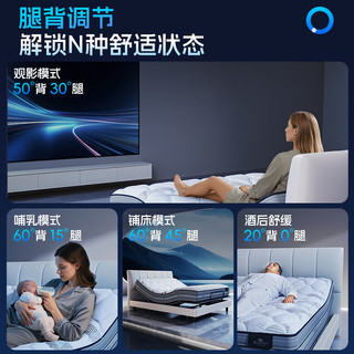 舒达（serta）智能床电动皮床弹簧床垫山宁泰防螨梦享A1A2智能系列 【三件】梦享A1+智能底床+星帕 【内嵌款】1.5*2米