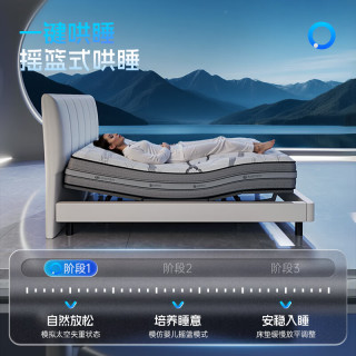 舒达（serta）智能床电动皮床弹簧床垫山宁泰防螨梦享A1A2智能系列 【三件】梦享A1+智能底床+星帕 【内嵌款】1.5*2米