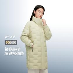 波司登 鹅绒 女士羽绒服 春季中款经典商务保暖轻薄羽绒服