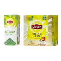 Lipton/立顿黄标红茶绿茶 精选茶叶袋泡茶组合装