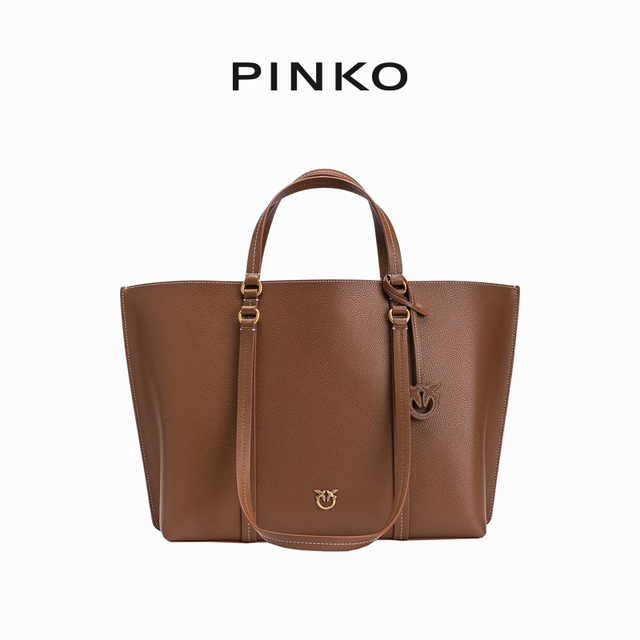 PINKO 女士通勤大容量双滚筒式单肩手提托特包 母亲节选