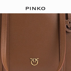 PINKO 牛皮燕子包 通勤大容量双滚筒式单肩手提托特包