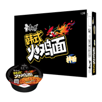 康师傅方便面 经典干拌面 韩式火鸡面113g*12 泡面整箱速食 方便食品 韩式火鸡面12盒