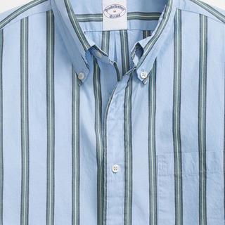 布克兄弟 Brooks Brothers 男士纯棉清爽条纹休闲纽扣领衬衫