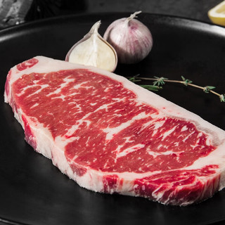 THOMAS FARMS澳洲安格斯谷饲150天原切西冷牛排三片装600g 牛肉烧烤