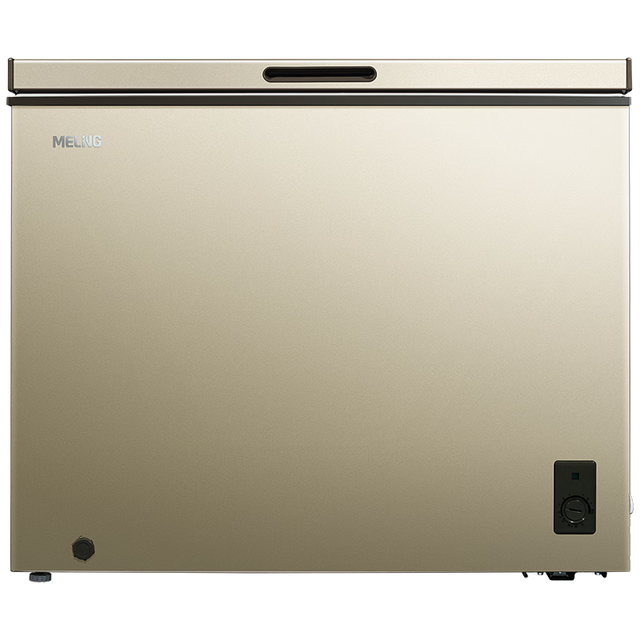 美菱 MeiLing）冰柜200/201升卧式家用商用冷藏冷冻超薄电冰箱柜 BC/BD-200DTX-炫金 200L