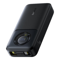 倍思Nomos自带线充电宝20000毫安时65W快充便携小巧大容量移动电源 适用于苹果华为小米 【65W】自带伸缩线2万-黑色