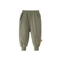 舒贝怡儿童卫裤秋冬男女童长裤宝宝春秋婴幼儿中小童休闲裤运动裤 绿色 80