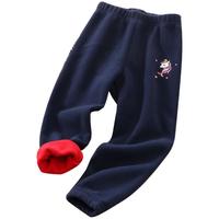 温小影(HELLO YING)秋冬加绒加厚儿童摇粒绒裤子童裤 中小外穿休闲长裤子潮秋冬 深灰 150 cm
