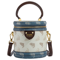 马克华菲 包包水桶包2025复古轻奢时尚圆筒包手提可斜挎女包