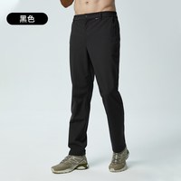 ROCKICE户外软壳冲锋裤男秋冬徒步登山裤加绒保暖防风商务长裤子 A款-黑色/990 M(175/84A)