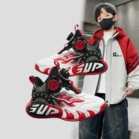 天伦天 秋季潮流百搭防滑耐磨青少年男女童旋转扣户外篮球鞋