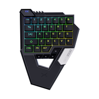 DeLUX 多彩 RTS1 34键 有线机械键盘 单手键盘 高特磁轴 RGB