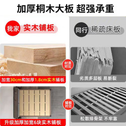 晟菲勒 床实木床1.8米x2米双人床家用1.5米x2米床出租屋床单人床 灰单床 1.5米*2米