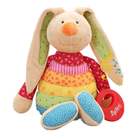 sigikid德国 拉铃音乐玩偶安抚胎教婴儿童毛绒玩具哄睡宝宝床挂件 彩虹兔音乐安抚玩偶