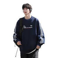 GENIO LAMODE 【舒适透气】卫衣男秋季拼接男士卫衣休闲时尚百搭圆领男卫衣