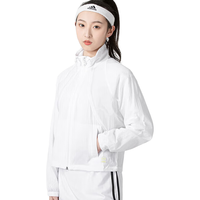 阿迪达斯外套女 休闲舒适透气梭织夹克运HF7287 白色 S