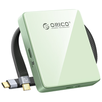 奥睿科（ORICO）M.2 NVMe磁吸硬盘盒2230/2242移动固态硬盘盒SD/TF双卡同读适用iPhone17/16笔记本扩容AP42F薄荷绿